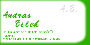 andras bilek business card